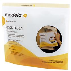 Weiße Verpackung von Medela für Micro-Dampfreiniger-Taschen.