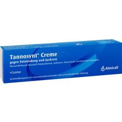 Blaue Verpackung einer Creme gegen Entzündung und Juckreiz.