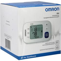 Eine Verpackung mit einem automatischen Blutdruckmessgerät von Omron.